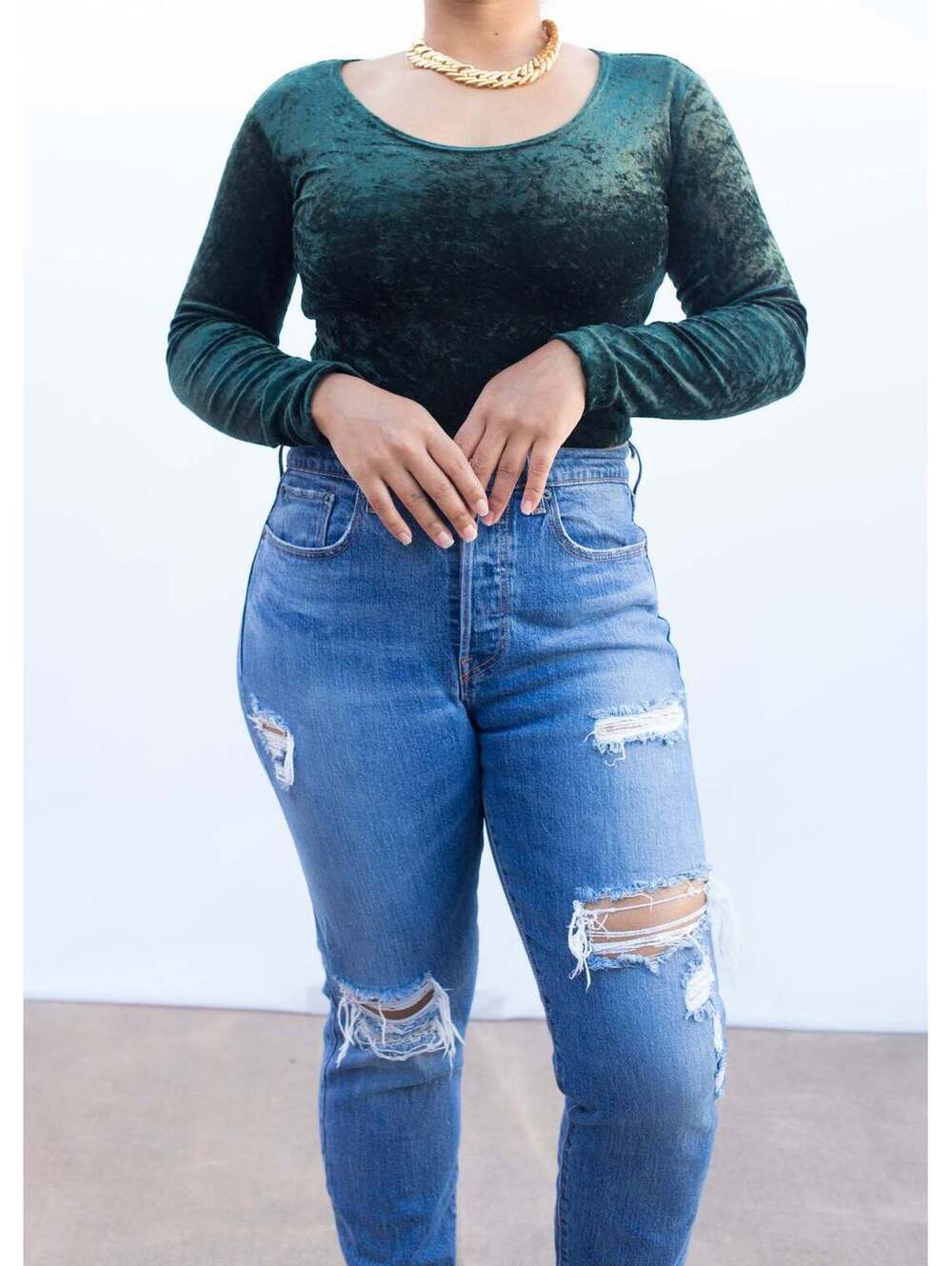 Velvet One Piece Body Suit